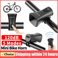 Electronic Bicycle Bell 120dB Cycling Horn Loud Bicycle Handlebar Alarm Ring Bell 5 Sound Modes Cycling Scooter Bike Accessories