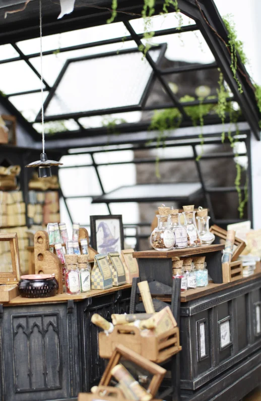 مجموعة أثاث بيت الدمى مجموعة DIY أو الانتهاء |   خزانة زاوية، رف أحذية، خزانة ساحرة وعرض حلوى الحائط ديكور غرفة مصغر