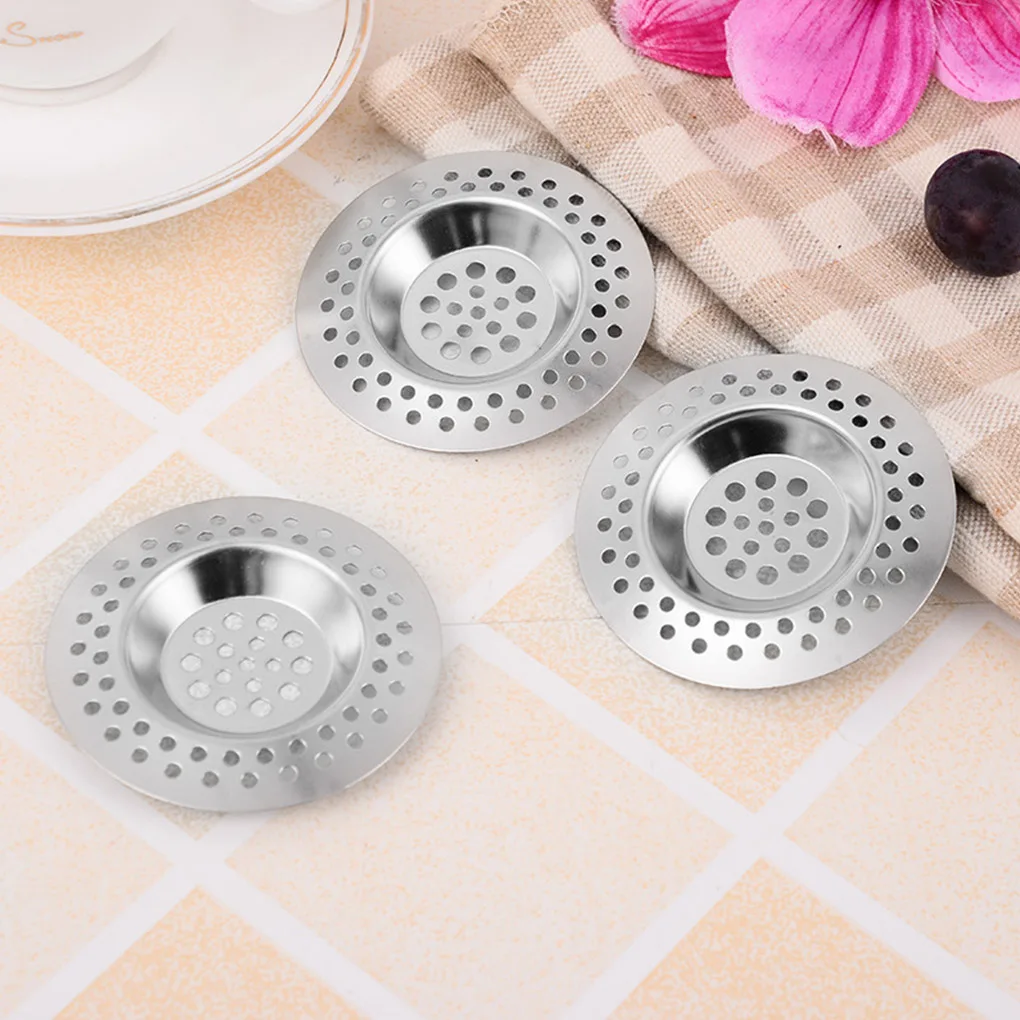 Stainless Steel Sewer Floor Drain Water Sink Filter Dense Holes Kitchen Drain 7cm Diameter