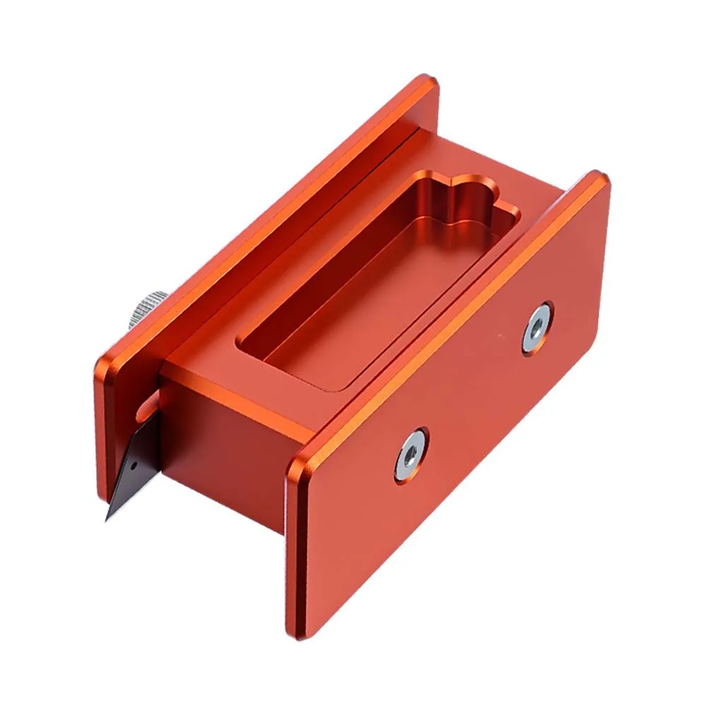 Portable Aluminum Alloy Plastic Film Cutting Tool 44mm For PET Board Edge Sealing Peeling Trimming Device Orange