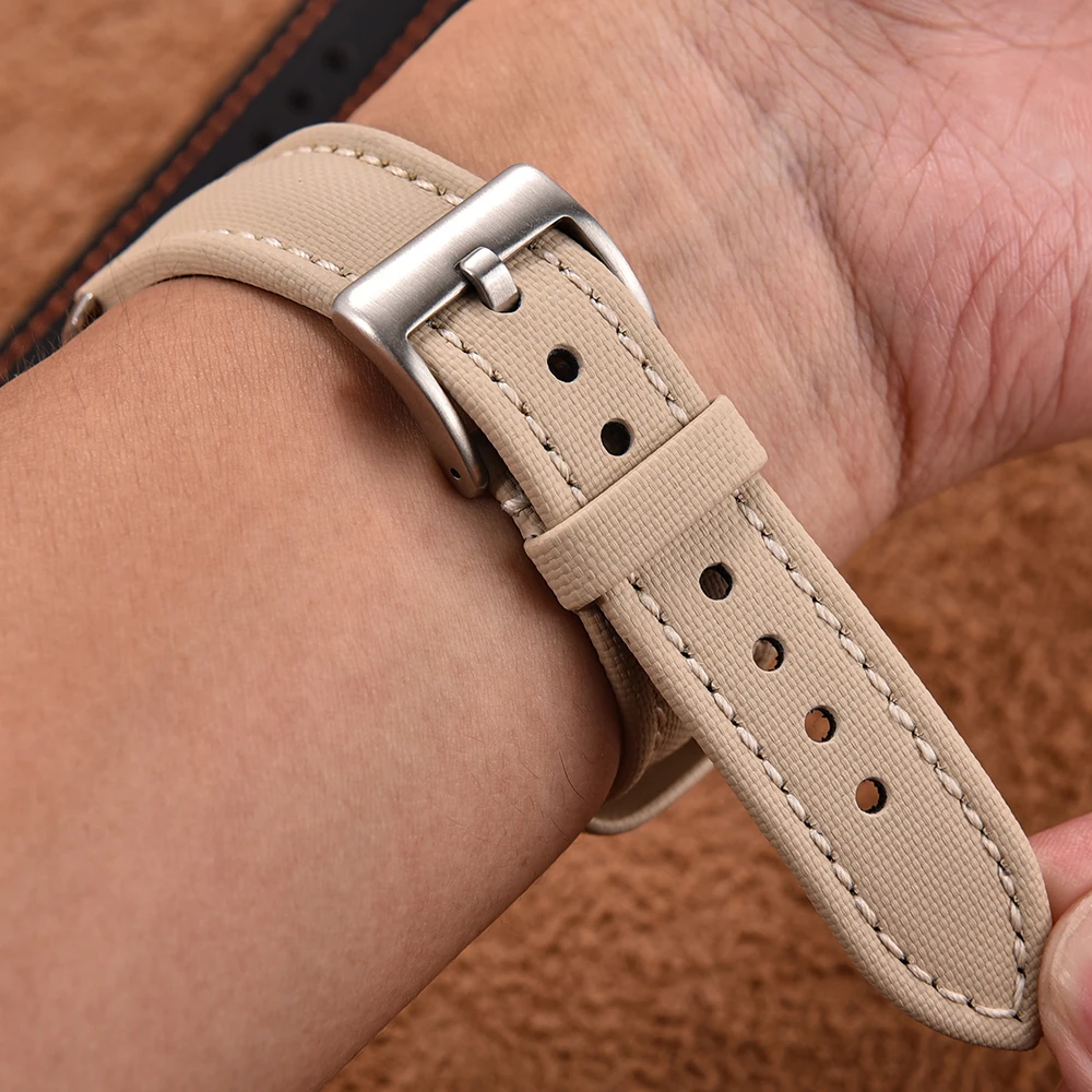 Pulseira de assinatura de pano de vela à prova d'água 18mm 20mm22mm tecido pulseira de liberação rápida pulseira de relógio de couro cinto de nylon para Omega Seiko