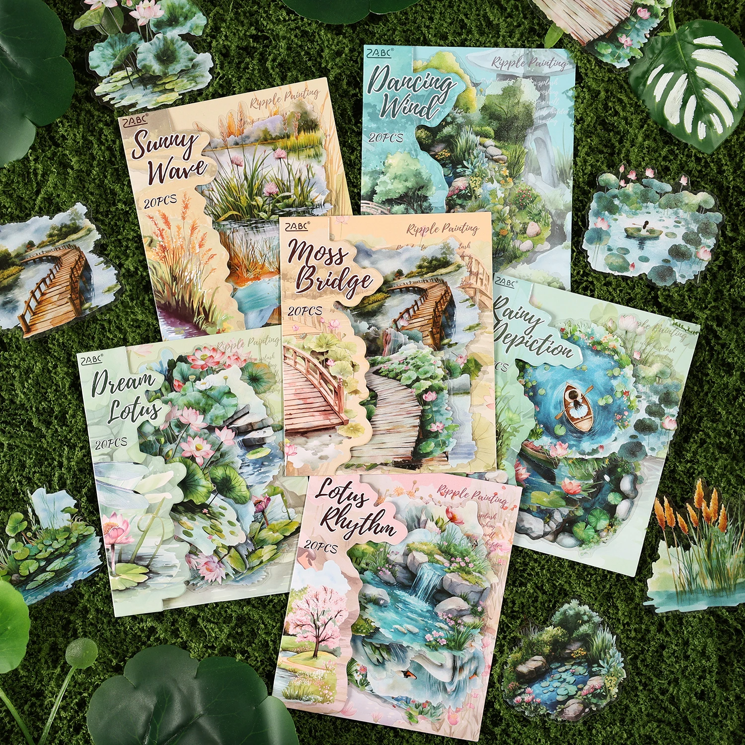 

12 упаковок/лот, языковая серия рисования Ripple, милые ретро декоративные наклейки для домашних животных