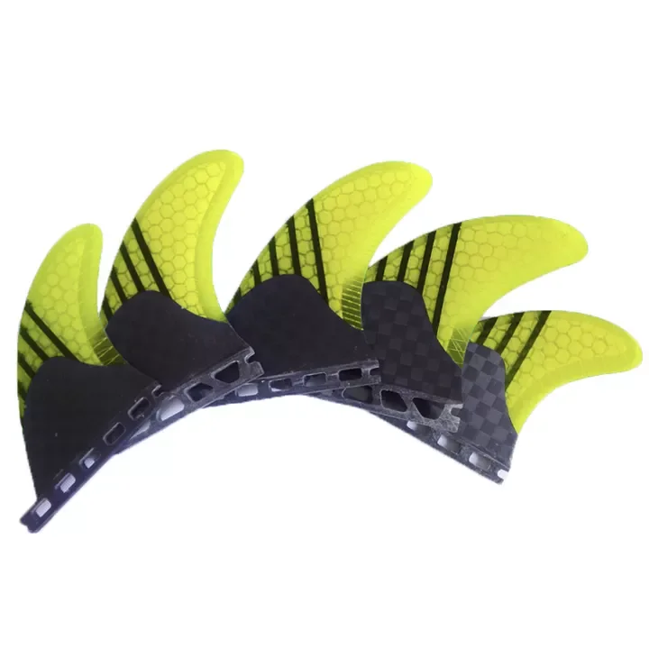 

Best Seller Honeycomb 5PCS/Set Surfboard Fins Fiberglass Single Tab Fins Carbon Surf Fins