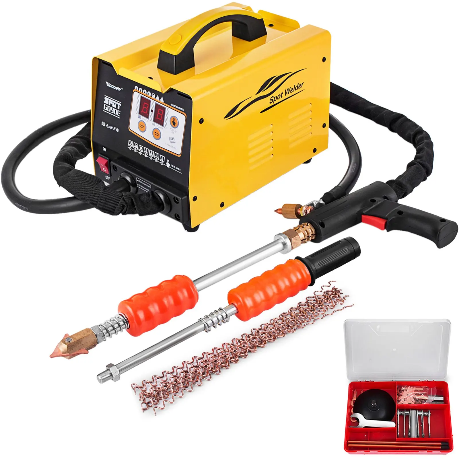 G90E Spot Welder Dent Puller, 3000W Stud Welder Dent Repair Kit, 7 Models Spot Welding Machine for Car Body Dent Repair