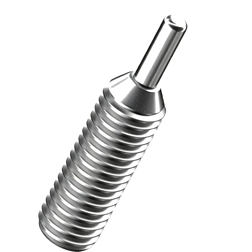 304 Stainless Steel Spring Plunger Hex Socket Round‑End Telescoping Lock Pin Set Screw M3‑M12 Mechanical Locating Fastener