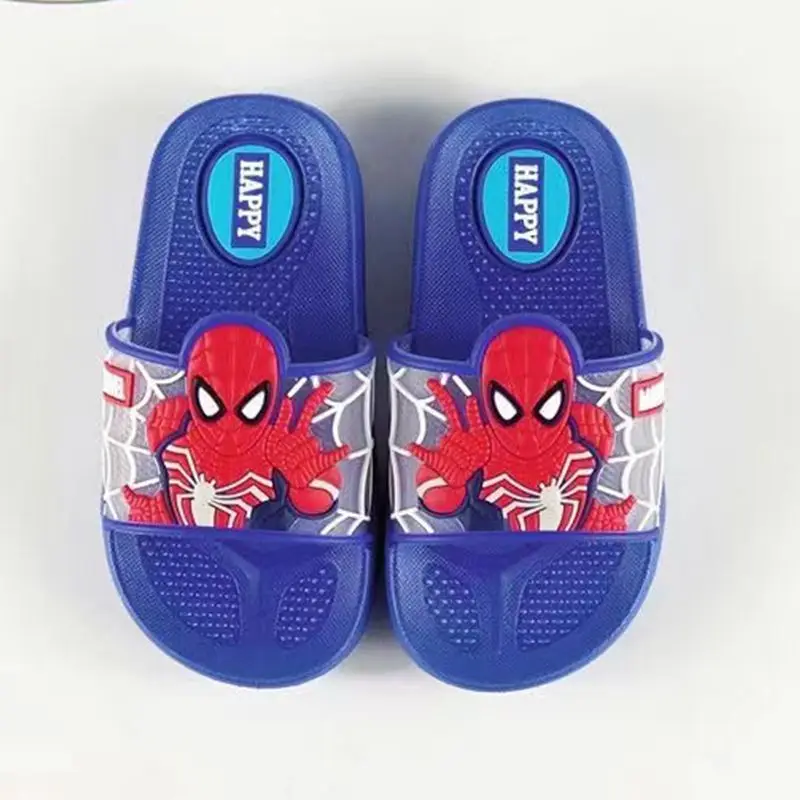 Estate bambini Cartoon Spiderman Print Baby Boy Girl pantofole bambini antiscivolo Soft House Slipper Indoor Outdoor Beach Shoes 22-35