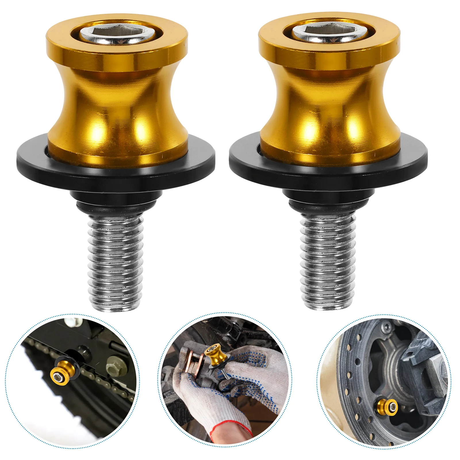 

1 Set 10Mm Motorcycle Swing Arm Spool Slider Iron Swingarm Stand Paddock Bobbin Universal Fit Rear Start Enhancement Stylish
