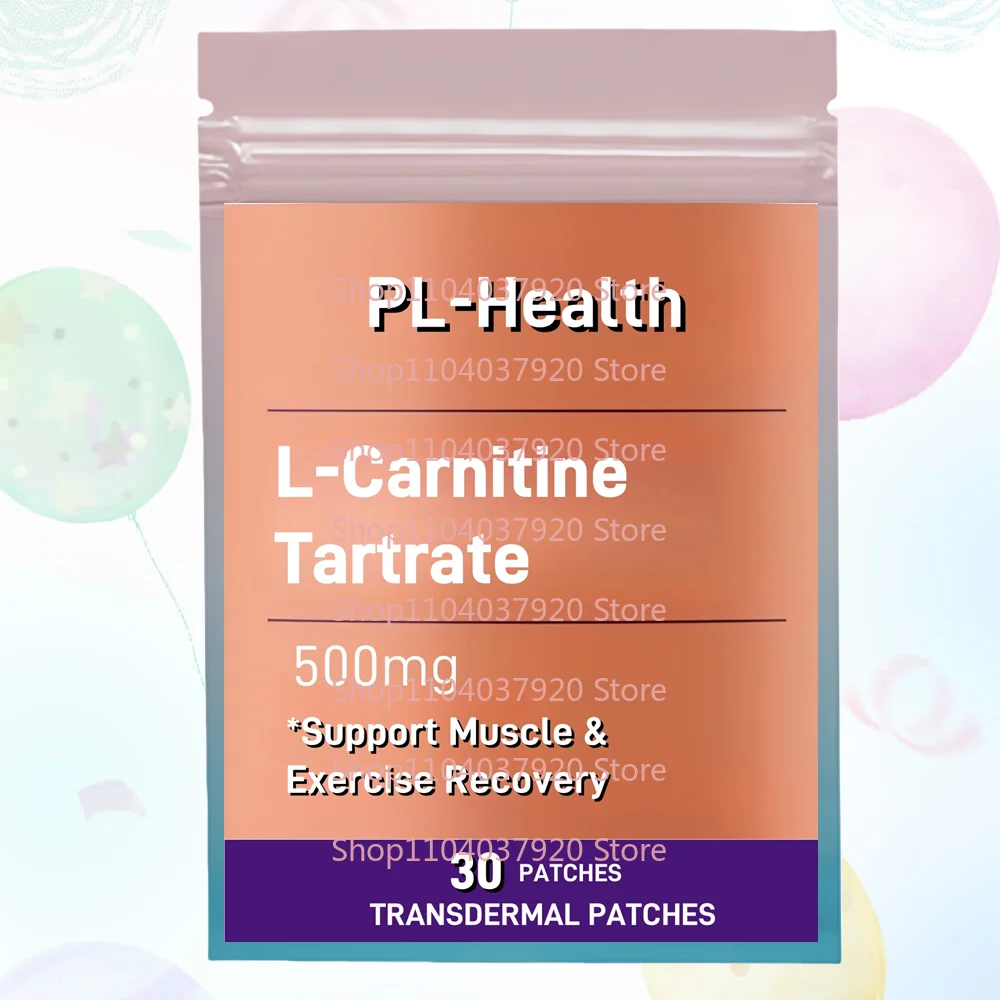 

30 трансдермальных пластырей с L-карнитином тартратом для поддержки мышц и восстановления после тренировок, а также для улучшения здорового кровообращения