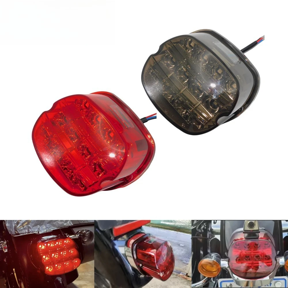Luz LED trasera de freno para motocicleta, lámpara indicadora para Harley Dyna Street Bob FXDB Sportster XL Touring Street Road