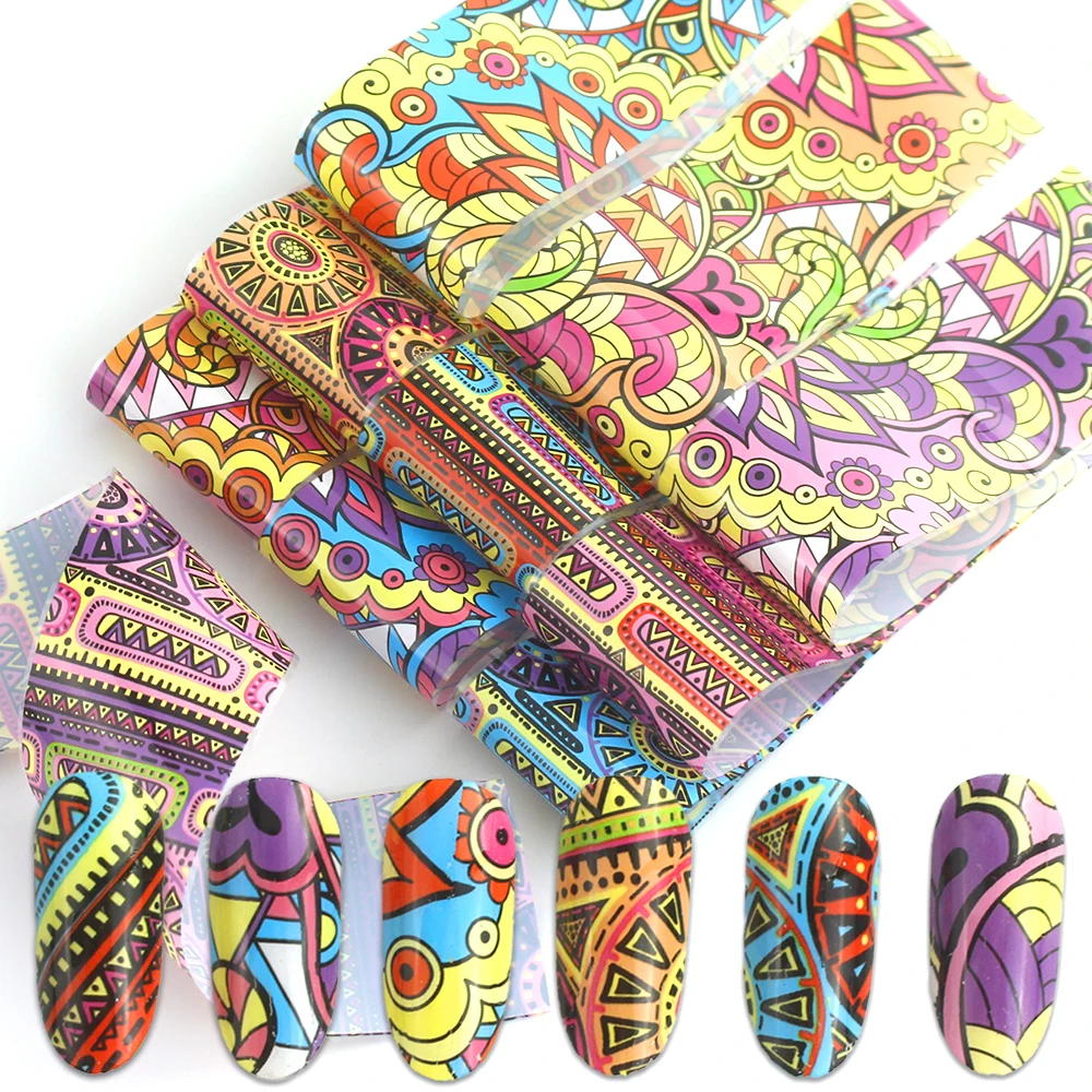 

10 шт., переводная пленка для ногтей, ретро наклейки для ногтей, дизайн, голографические инструменты для украшения ногтей, наклейка для дизайна ногтей, гелевый слайдер