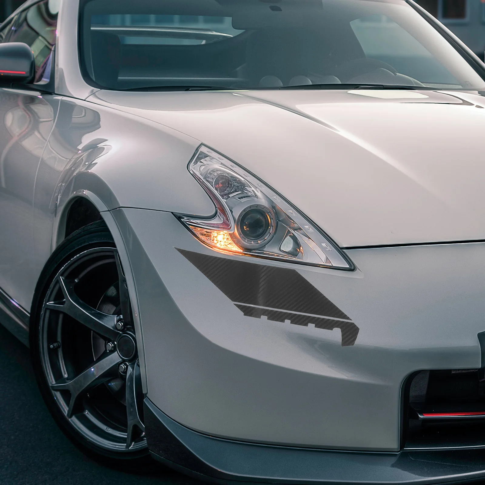 

4Pcs Vehicle Hood Cover Stickers Stylish Car Decor Easy to Apply Remove No Residuum Weatherproof Car Hood Cover Stickers