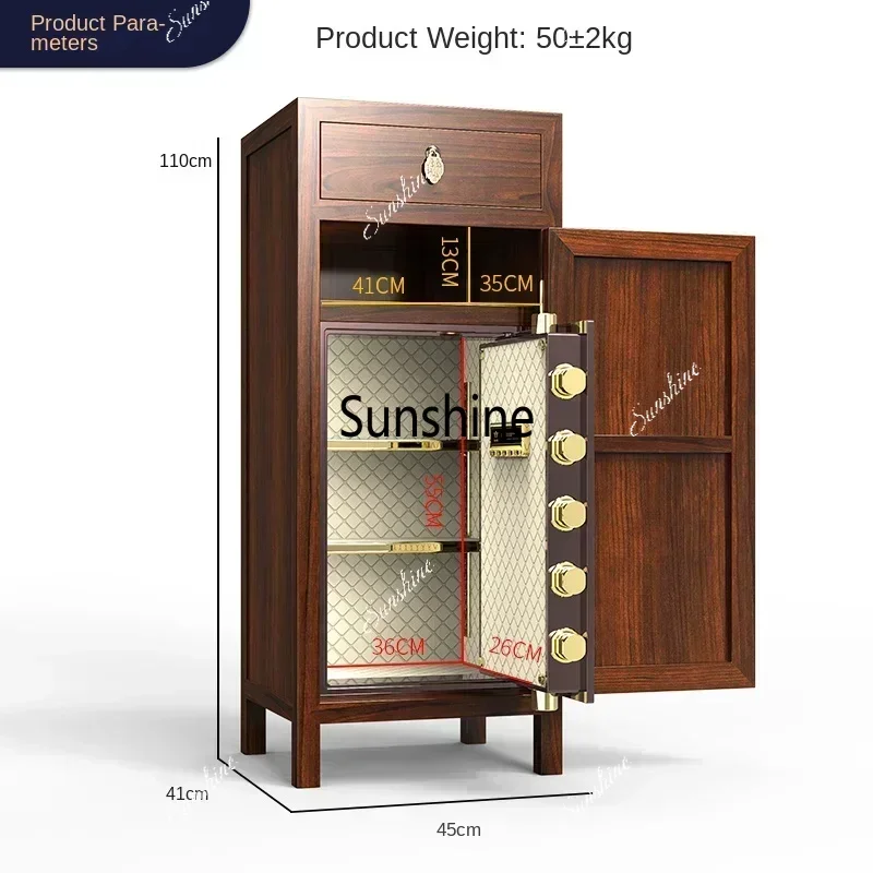 YNew Home Anti-Theft Hidden Living Room Bedroom Entrance Cabinet Storage High-End Hidden All-Steel Large Capacity Safe Box