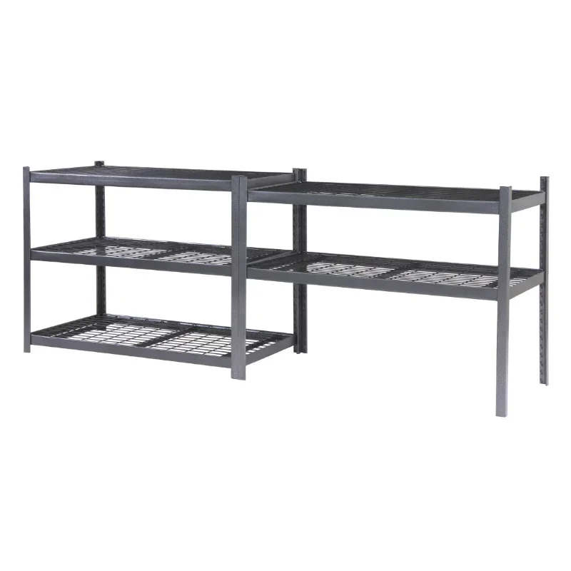 Stronghold Garage Gear 5-Shelf Boltless Rack Wire Decking in Texture Gray, 800lbs per Shelfshelf  tools storage  organize