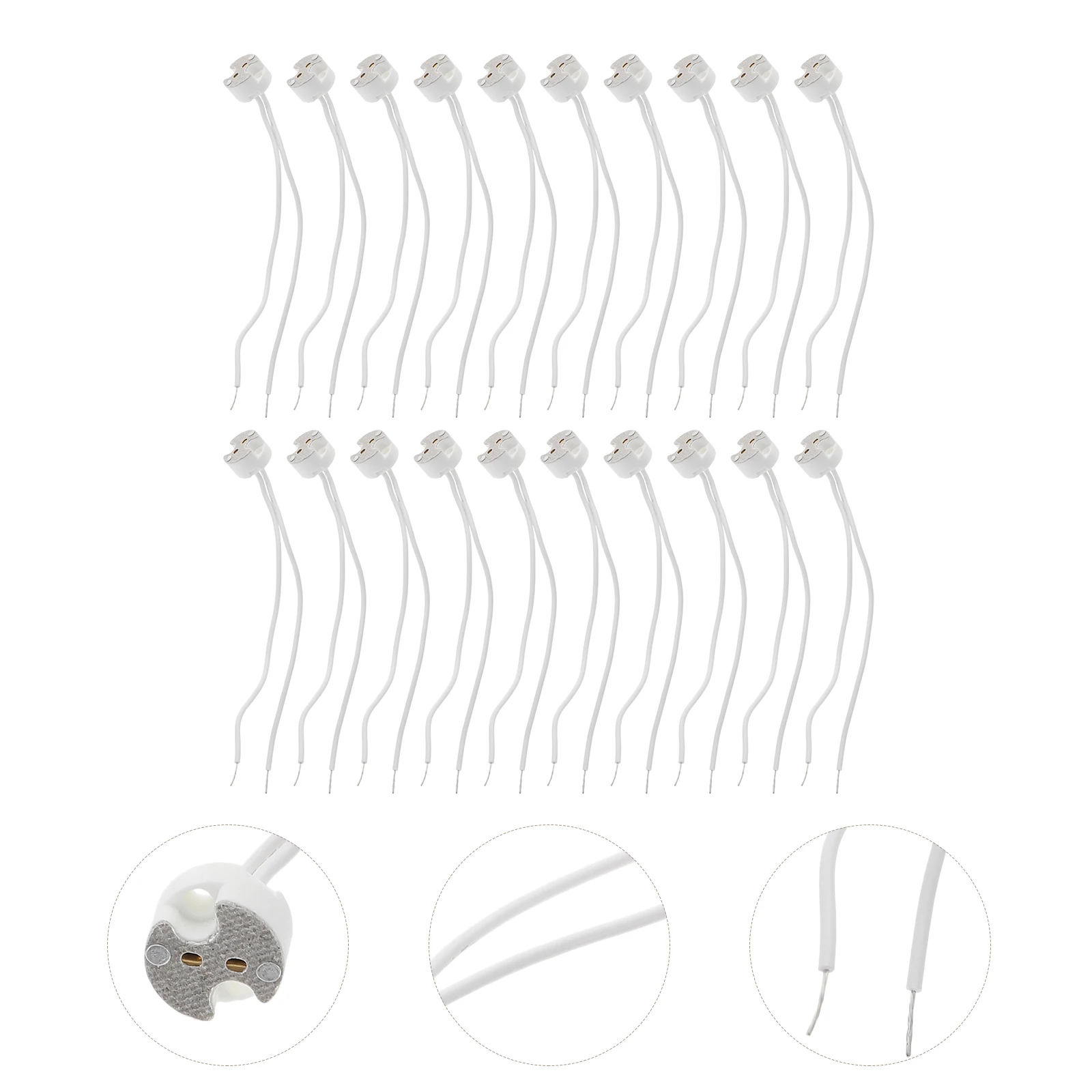 

20Pcs Exquisite Workmanship Lamp Socket Adapter Easy Quick Installation No Tools Needed Lamp Socket Light Adapter