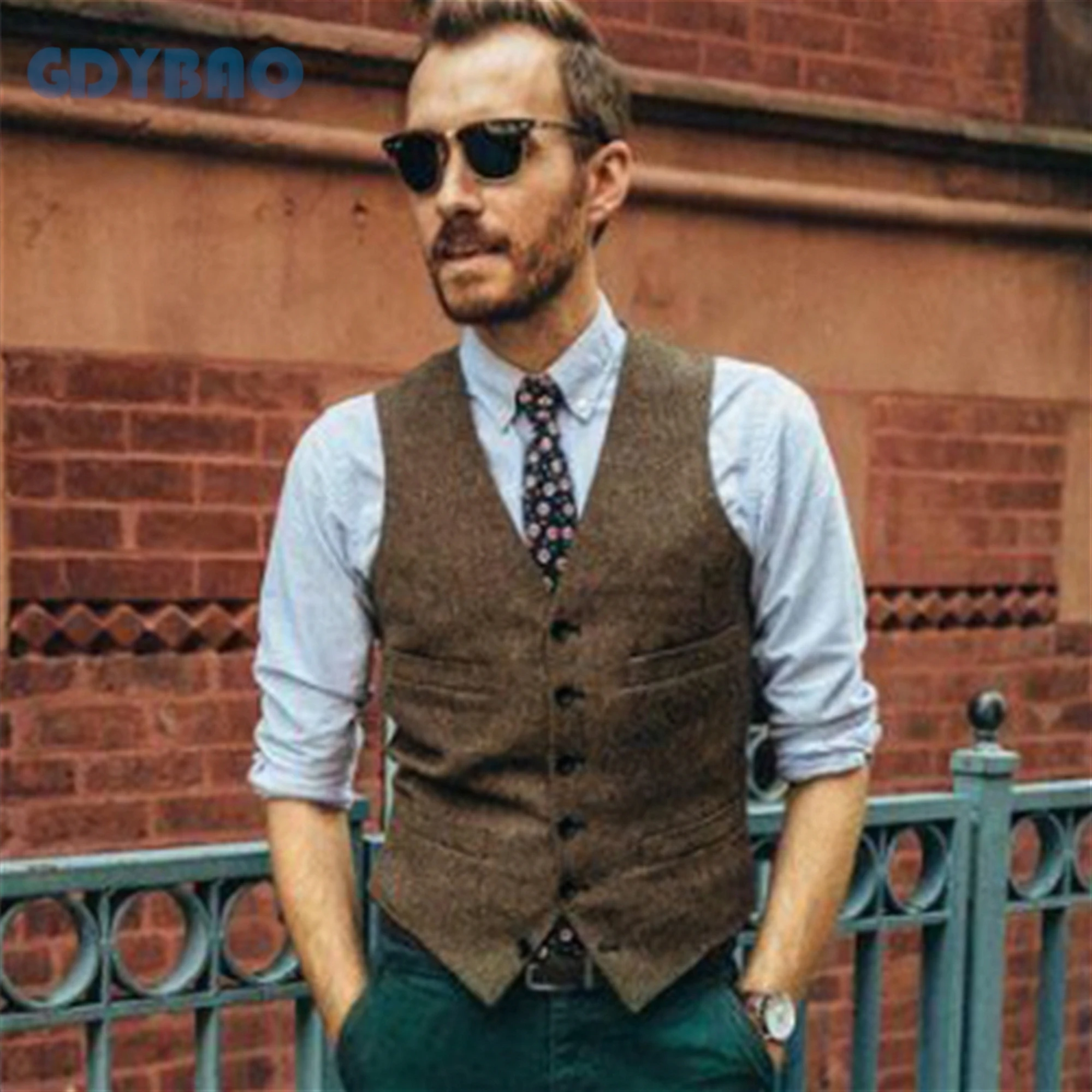 

Blended Cotton Men Waistcoat Slim Men Suit Vests Business Dress Vest Slim Fit Single-breasted Formal Sleeveless Jacket Casual