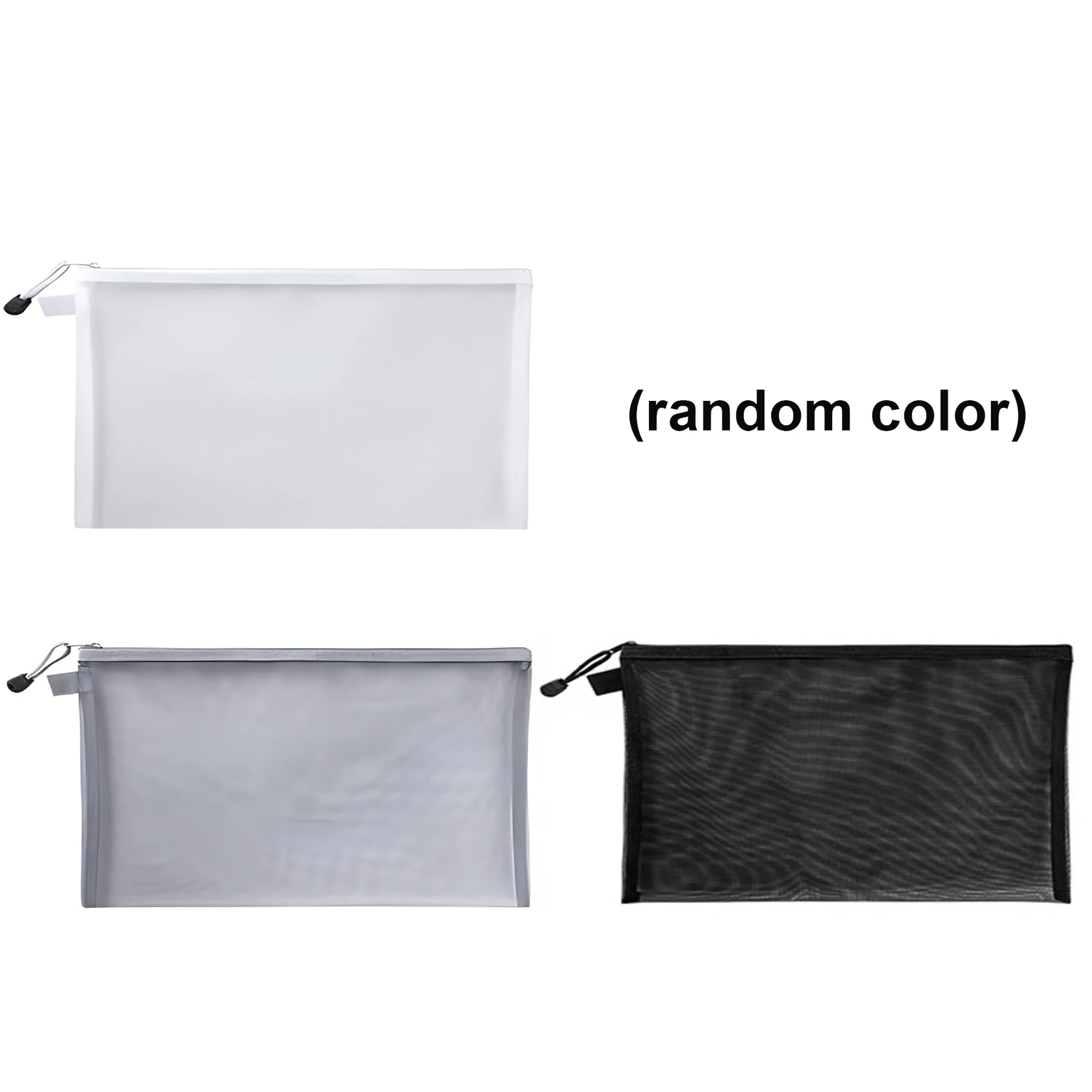 مجموعة أكياس شبكية مكونة من 6 قطع (A4/A5/A6): أكياس شفافة من مادة البولي أميد مع منظم أقلام. للمدرسة/المكتب/السفر #6