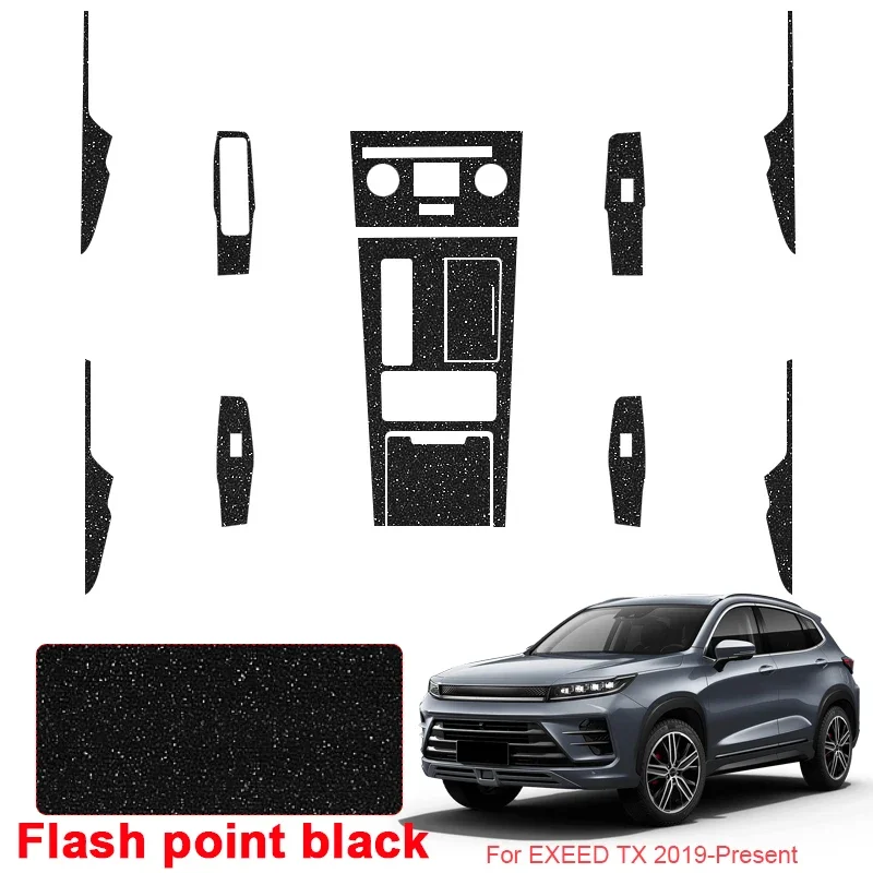 

Car Carbon Interior Sticker Window Lifting Panel Decal For EXEED LX 2019-Present LHD Gear Inner Door Protective Film Accessory