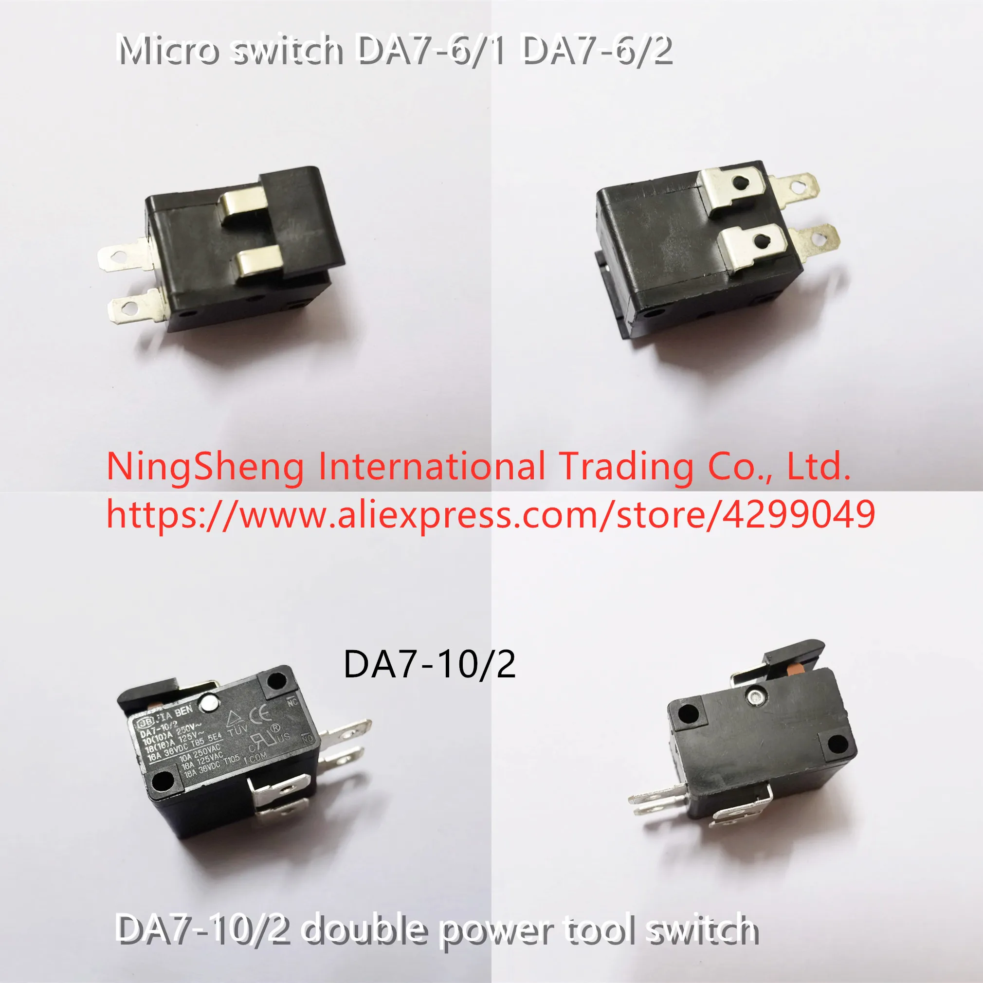 Ban Đầu Mới 100% Micro Switch DA7-6/1 DA7-6/2 DA7-10/2 Nguồn Đôi Dụng Cụ Chuyển Đổi