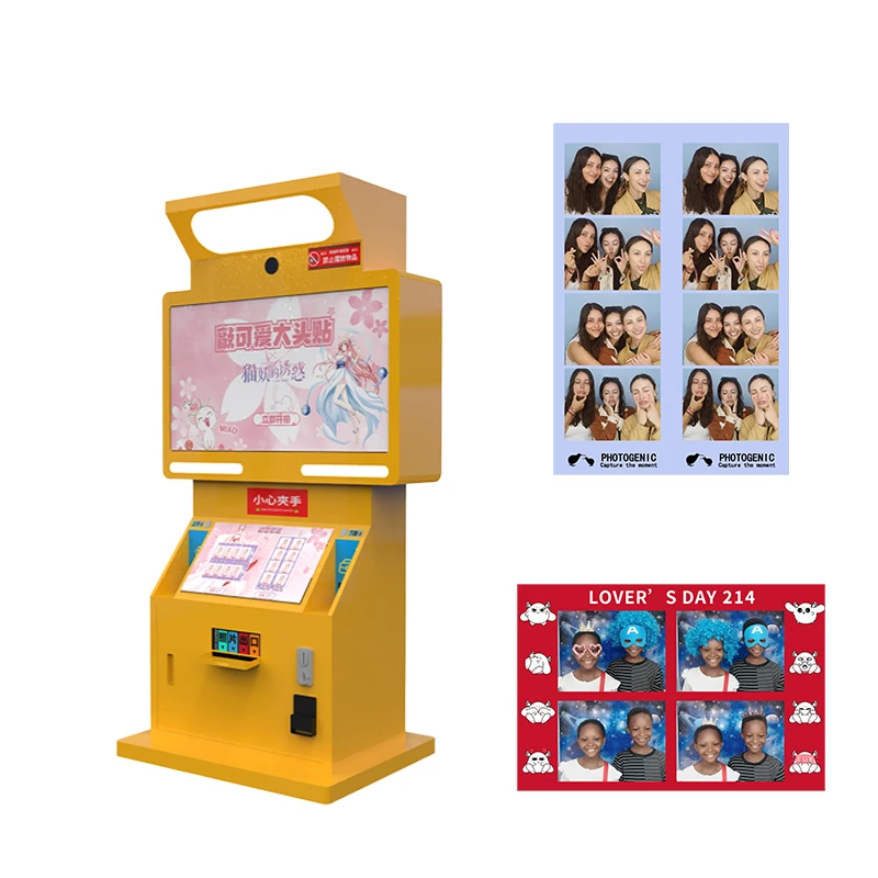 2023 Smart Self-Service Photo Booth Fully Automatic Fashion Photo Vending Machine with Printer