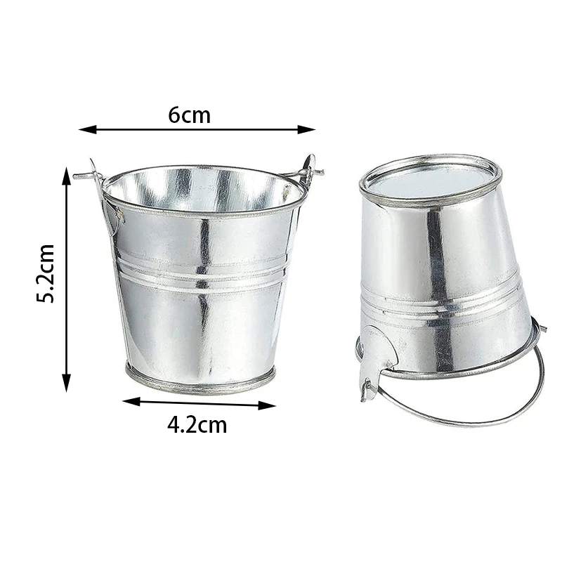Cubo de Metal de 20 piezas, Mini cubo de Metal, floreros portátiles, bonita caja de dulces para decoración del hogar y boda