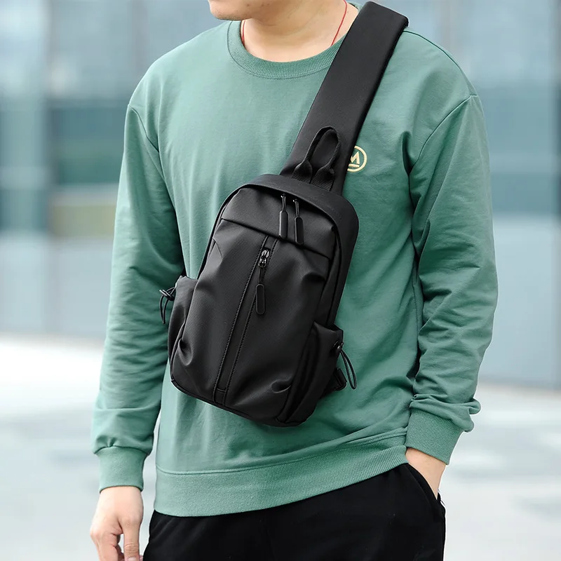 New Chest Bag Men's Casual Crossbody Bag Men's Fashion Trend Oxford Cloth Shoulder Bag Casual Waterproof Messenger Bag