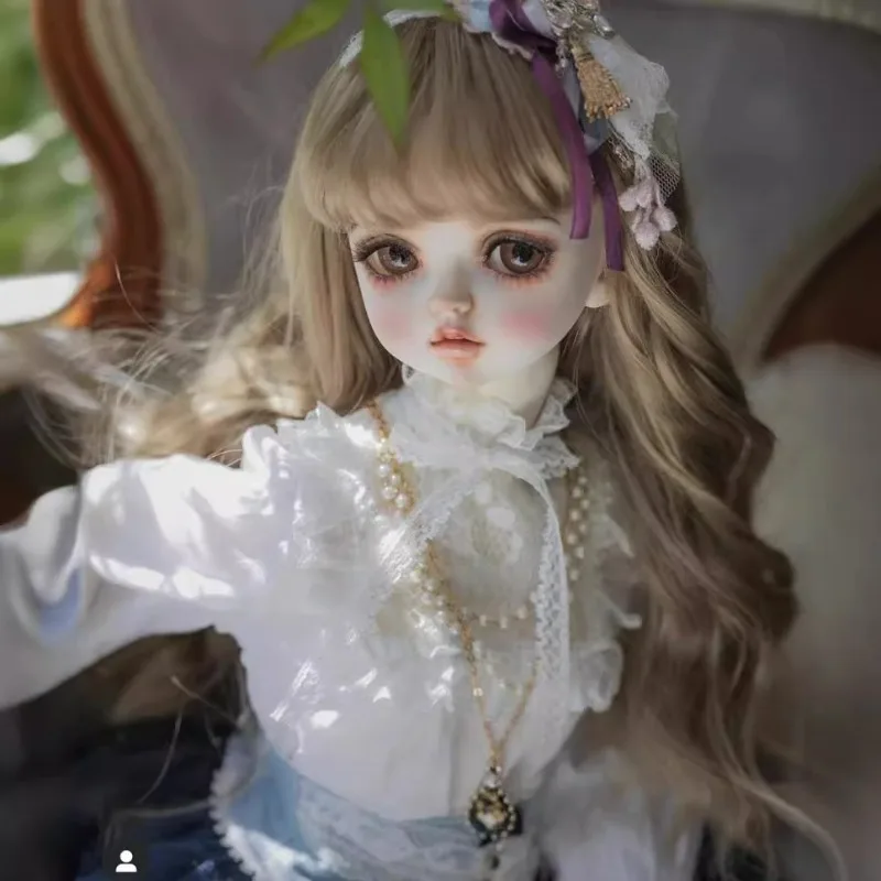 BJD Doll Wig Cover Doll Hair SD Doll Fake Hair Little Barbie Doll 1/6 Double Braided Pink Hair Hair Embryo Hair Wig Accessories