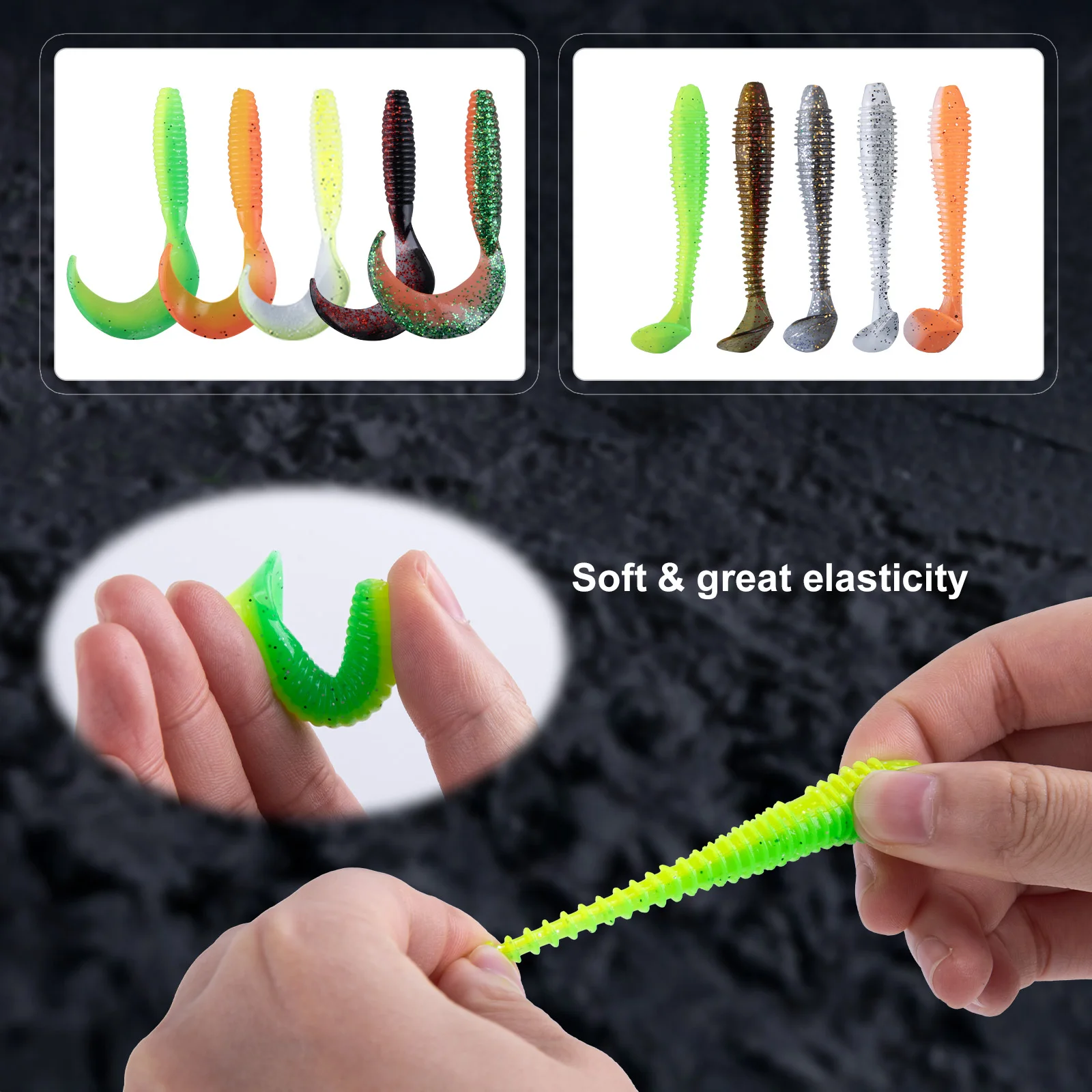 

Набор рыболовных приманок Goture, 66 шт., с коробкой для снастей, набор мягких и жестких приманок для ловли баса и форели, аксессуары для пресноводной и морской рыбалки