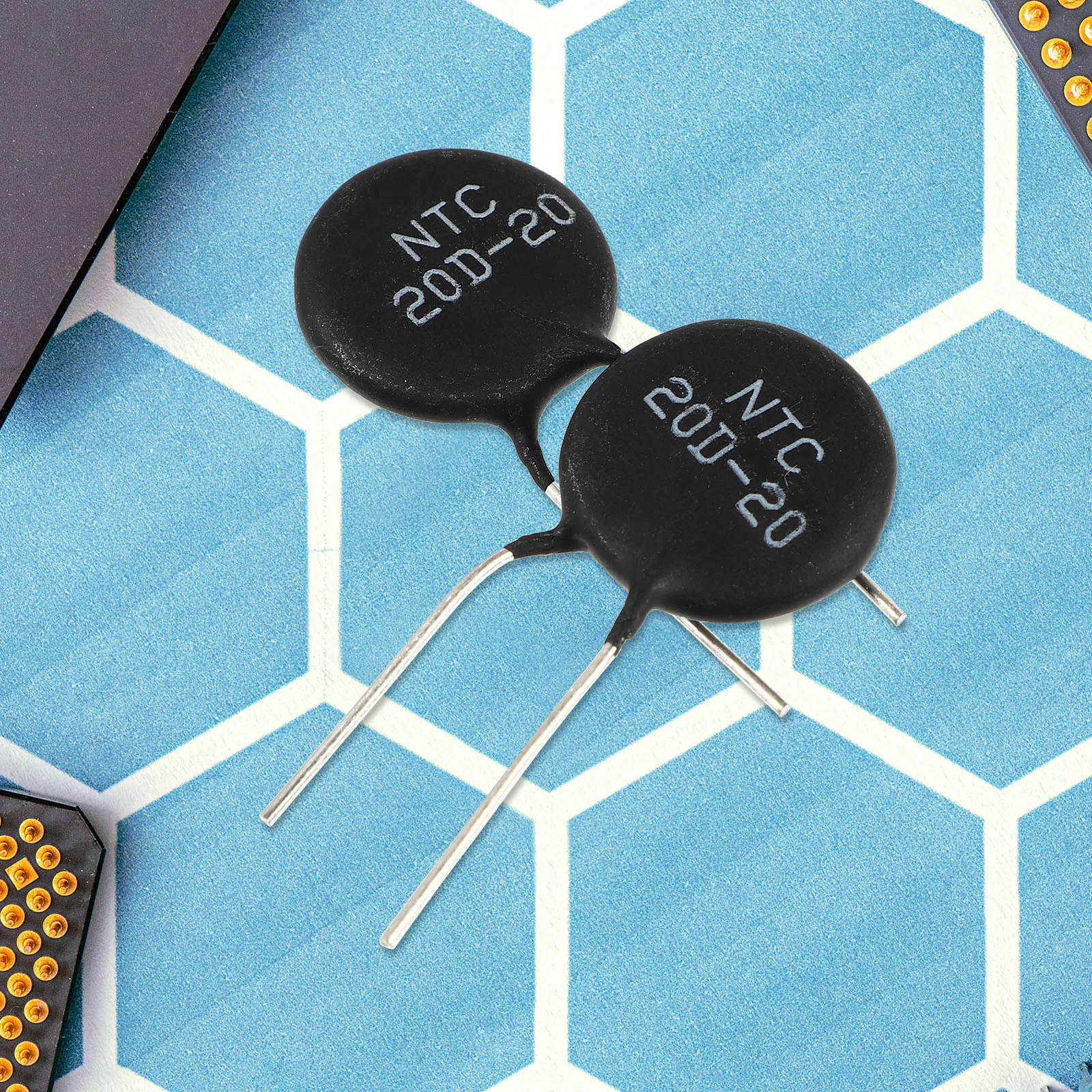 

2pcs Thermistor Capacitor Assortment Kit High Stability Radial Lead Dip Through Hole Mount Electronic Equipment Ntc20D-20
