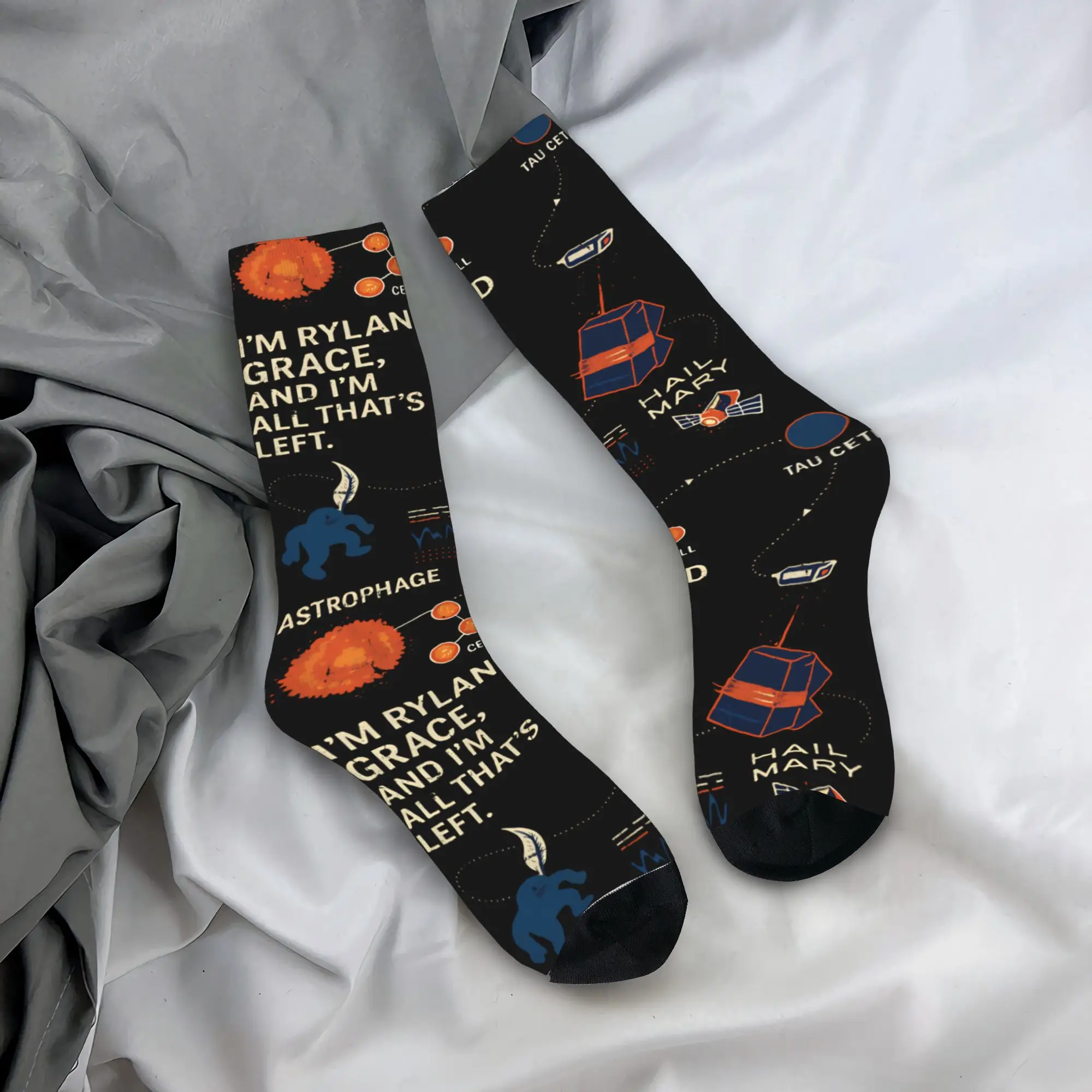 Project Hail Mary Andy Weir Book  Socks Men Women Casual  Socks Crazy Spring Summer Autumn Winter Middle Tube Socks Gifts