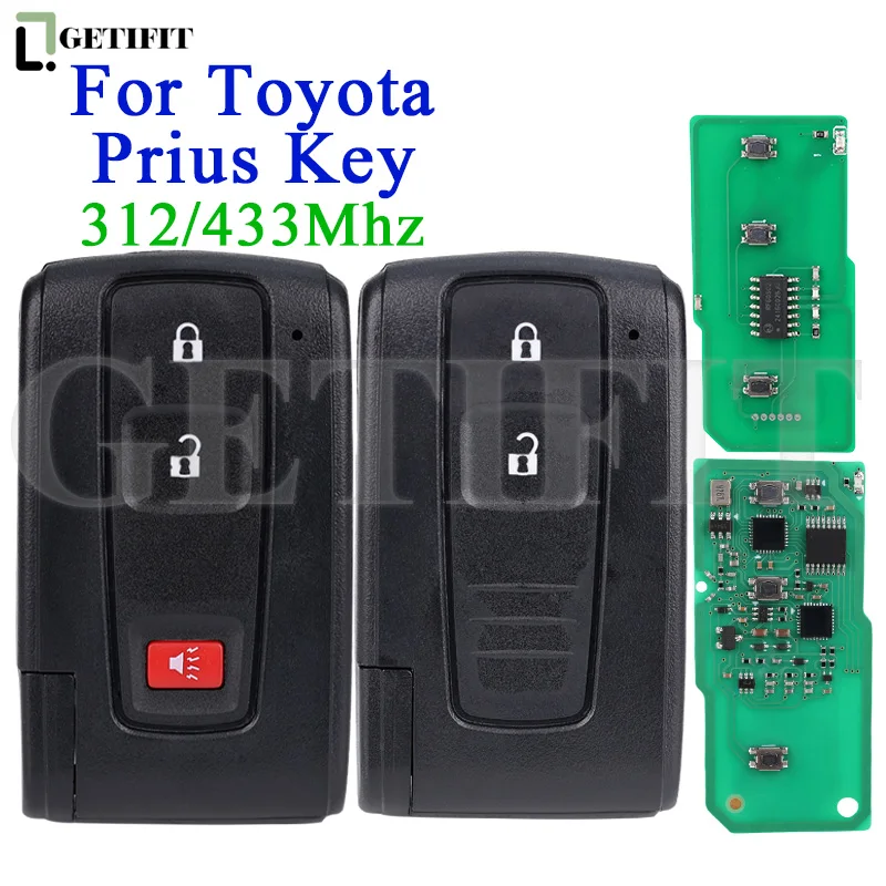 Smart Car Key for Toyota Prius 2004 - 2009 312/433MHz Keyless Go Key Fob 4D Chip FCC MOZB21TG MOZB31EG Car Remote Control Key