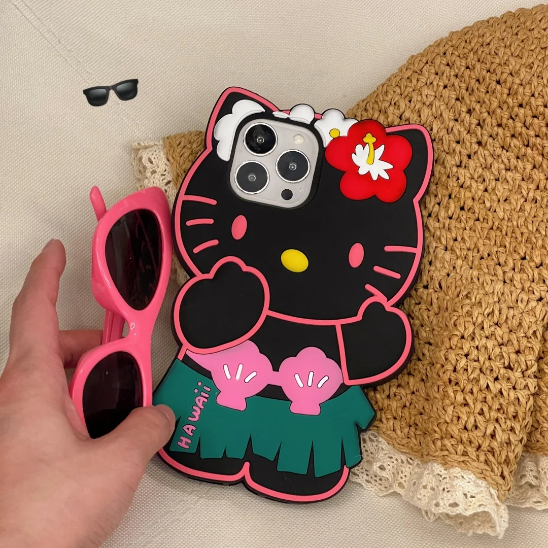 Hallo Kitty 3D Cartoon Bogen Fall für iPhone 17 16 15 14 13 12 11 Pro Max 17 16 15 14 13 12 Pro 11 Y2K Anti Fall Silikon Abdeckung