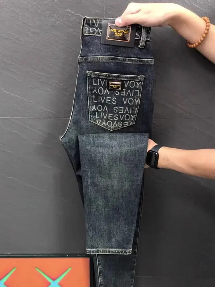 

Мужские джинсы высокого качества, модные, модные, зимние, Новое поступление, облегающие, прямые, повседневные, удобные, дышащие