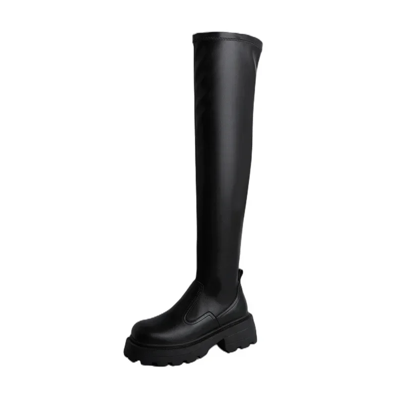 Thick Sole Women Over-the-knee Boot Thigh High Boots Winter 2023 New Female Long Boots Platform Chunky Heels Ladies Autumn Shoes