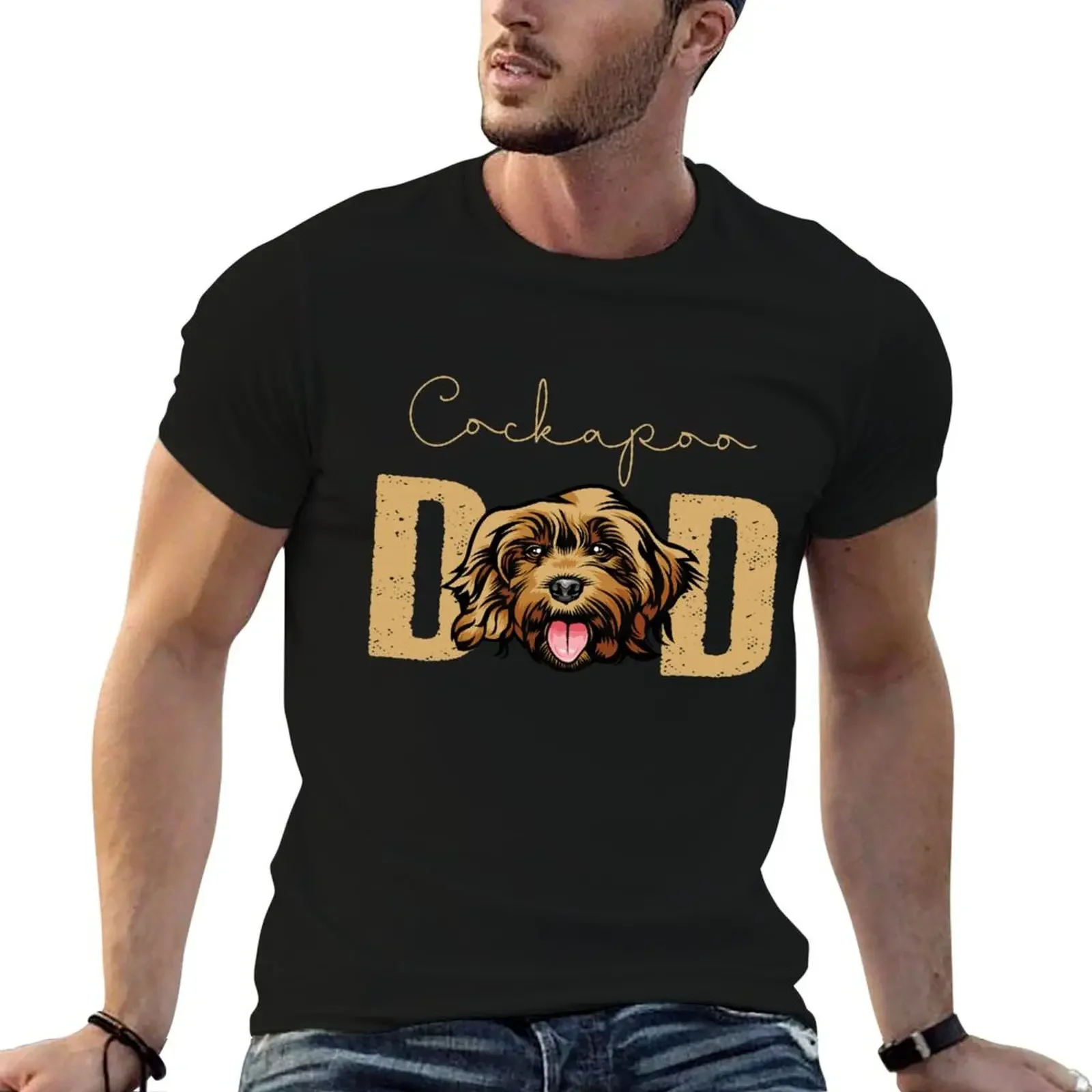 Cockapoo Dad, Dog Dad Shirt, Gift idea for Cockapoo owner, Slim Fit T-Shirt Blouse cute tops t shirts for men pack