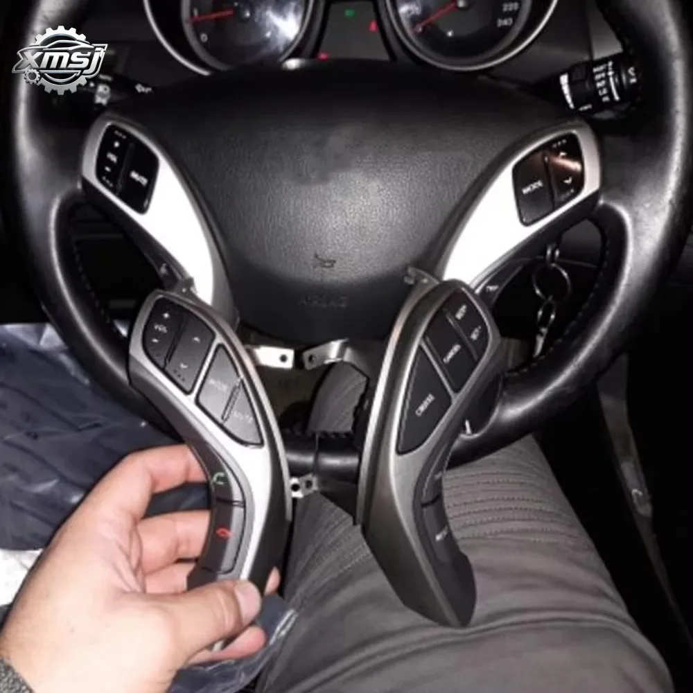 

Botón volante estilo coche, Control volumen, canal teléfono, interruptor Control crucero para Elantra AT 20