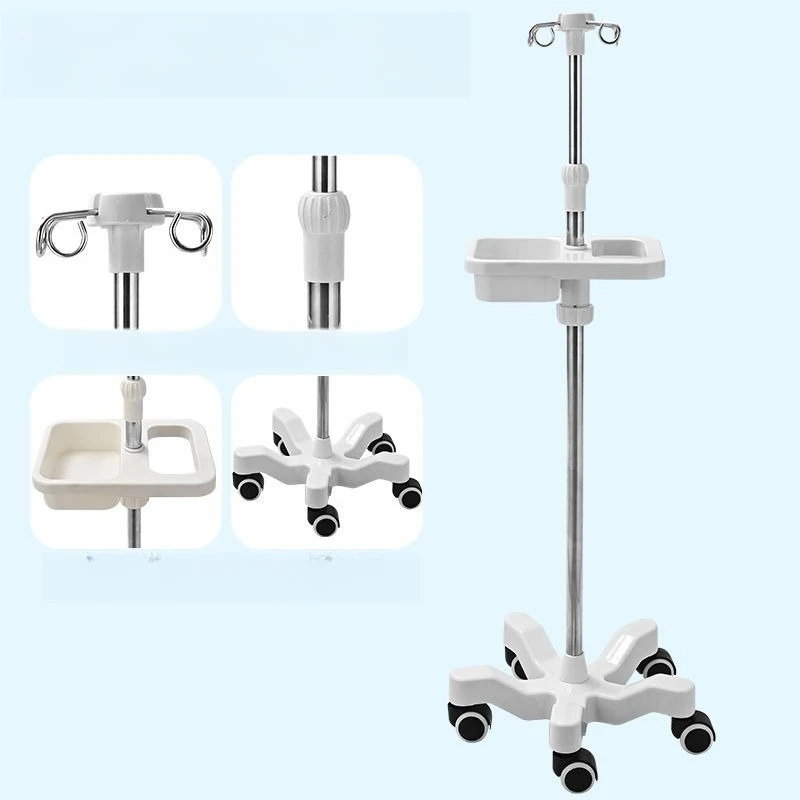

Floor Type Infusion Rack Portable Stainless Steel Household Mobile Hanging Bottle Clinic Mobile Medical