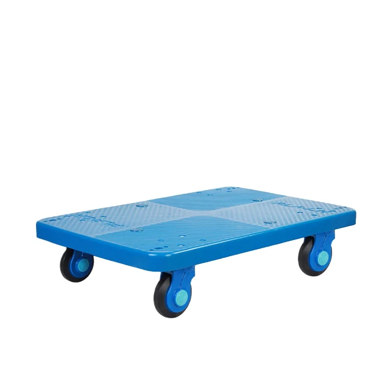 

Four-wheel floor ultra-static flat trailer handling material turnover trolley
