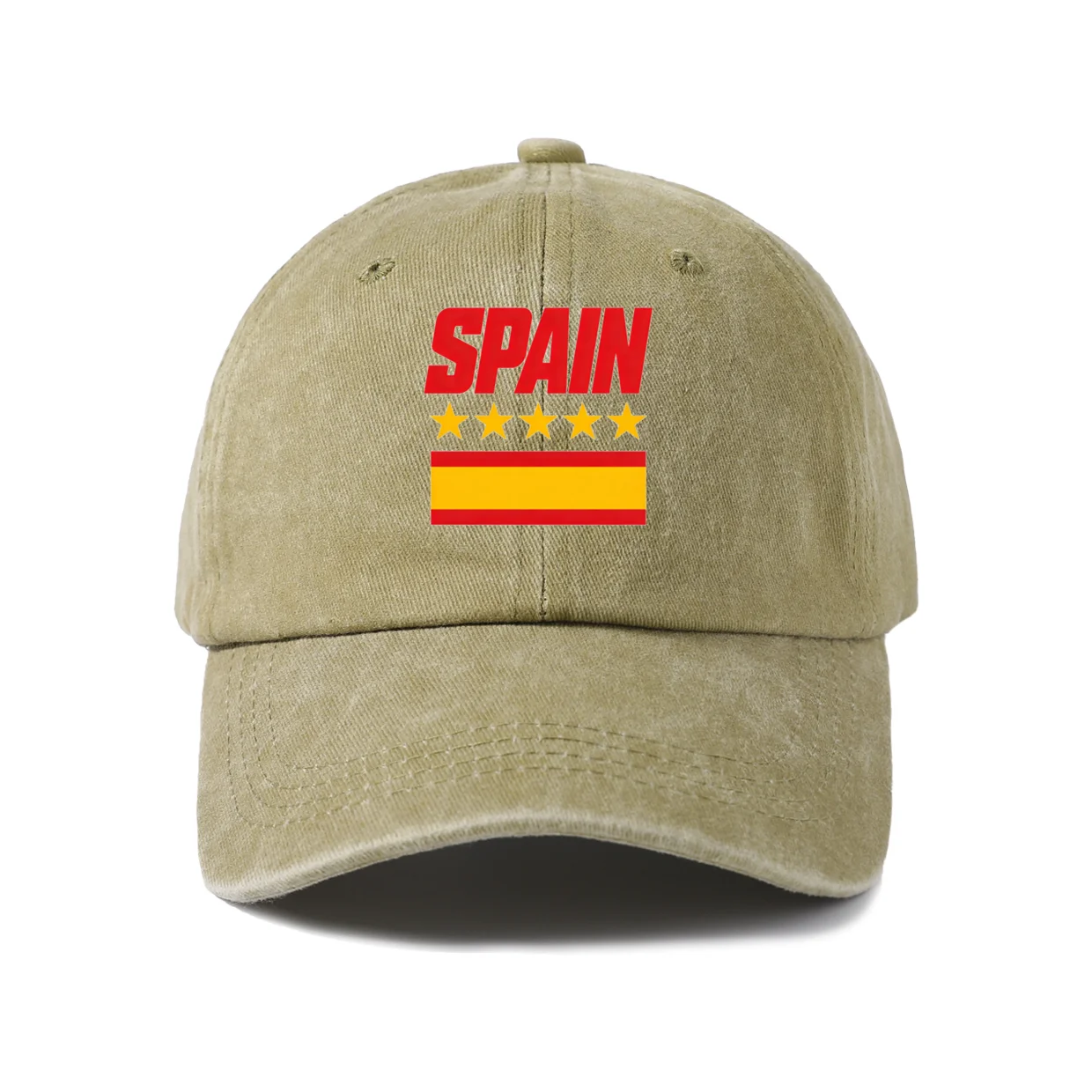 City and Country Typography Graphic Vintage Washed Baseball Cap, Adjustable Unisex Dad Hat for Men and Women