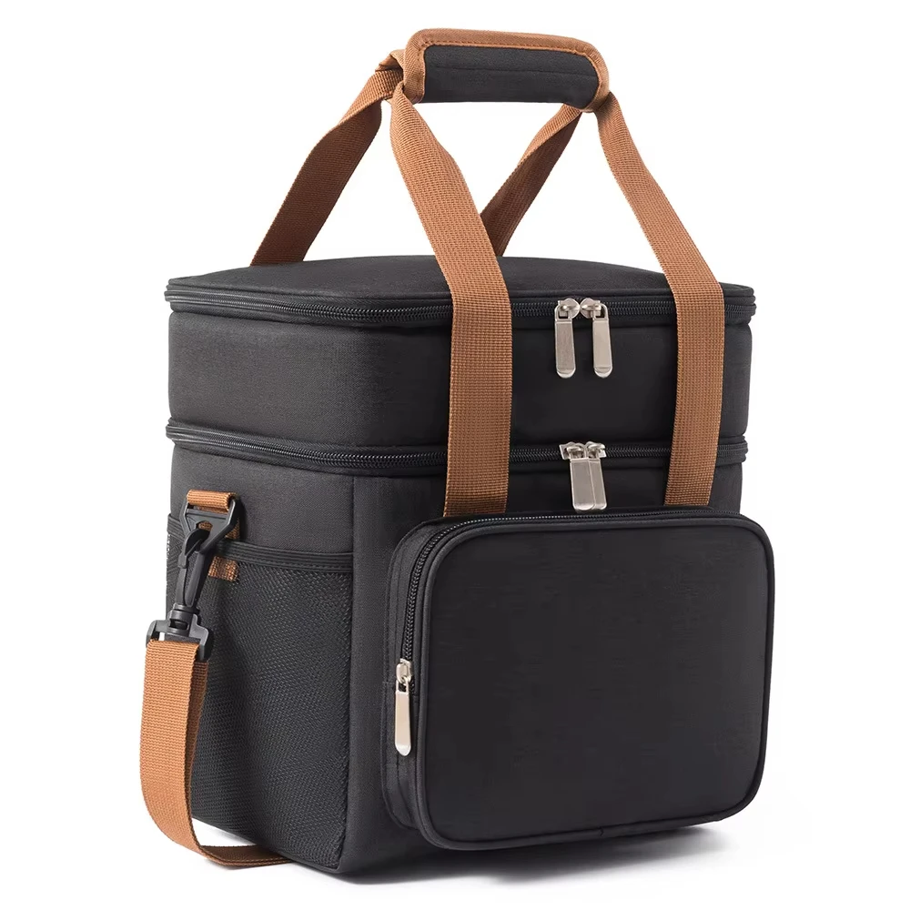 

New Double Insulated Lunch Bag Multifunctional Multi-functional Large Capacity Waterproof Aluminum Foil Picnic Insulation Bag