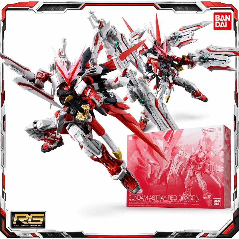 Bandai Original RG 1/144 Gundam Astray Red Dragon Astray Frame Flight Striker Sleeve Gear Kit de Modelo de Plástico Figuras de Acción Juguetes