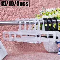 15/10/5PCS Rectangular Storage Rack Pants Silk Scarf Tie Hanger Space Saving Home Wardrobe Wardrobe Plastic Clothes Drying Rack