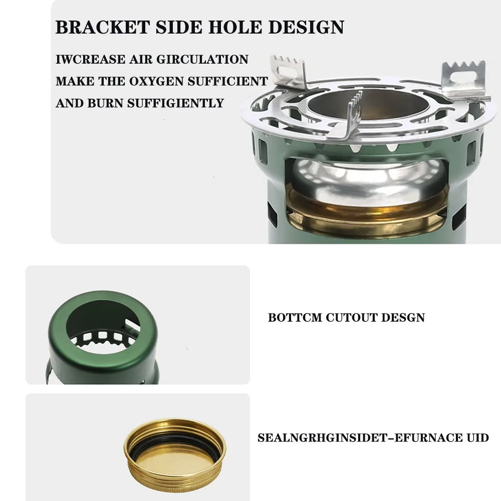 Attrezzatura da campeggio e accessori Fornello ad alcool Forno da esterno Mini accessori per barbecue portatili Forniture per cucinare da campo Escursionismo Sport