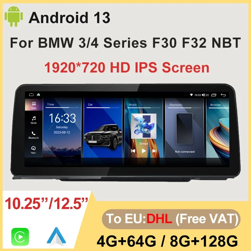 Factory Price Android 13 System For BMW 3 / 4 Series F30 F31 F32 F3 F34 Wireless Carplay ID8 UI GPS Navigation Car Video Players