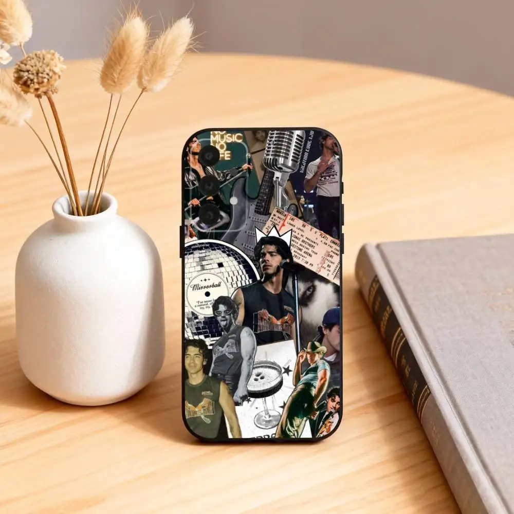 حافظة هاتف Singer J-Joe J-Jonas لهاتف سامسونج S25,24,23,22,30,21,10,9,Ultra,Plus,Lite,FE,4,5G حافظة سوداء ناعمة #2