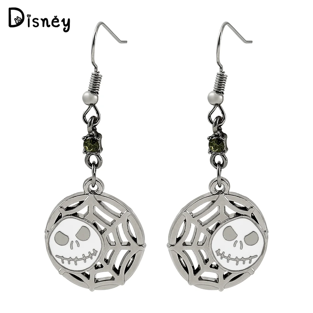 Disney The Nightmare Before Christmas Eardrop Earrings Halloween Jewelry Jack Skellington Pendant Earrings Halloween Accessories