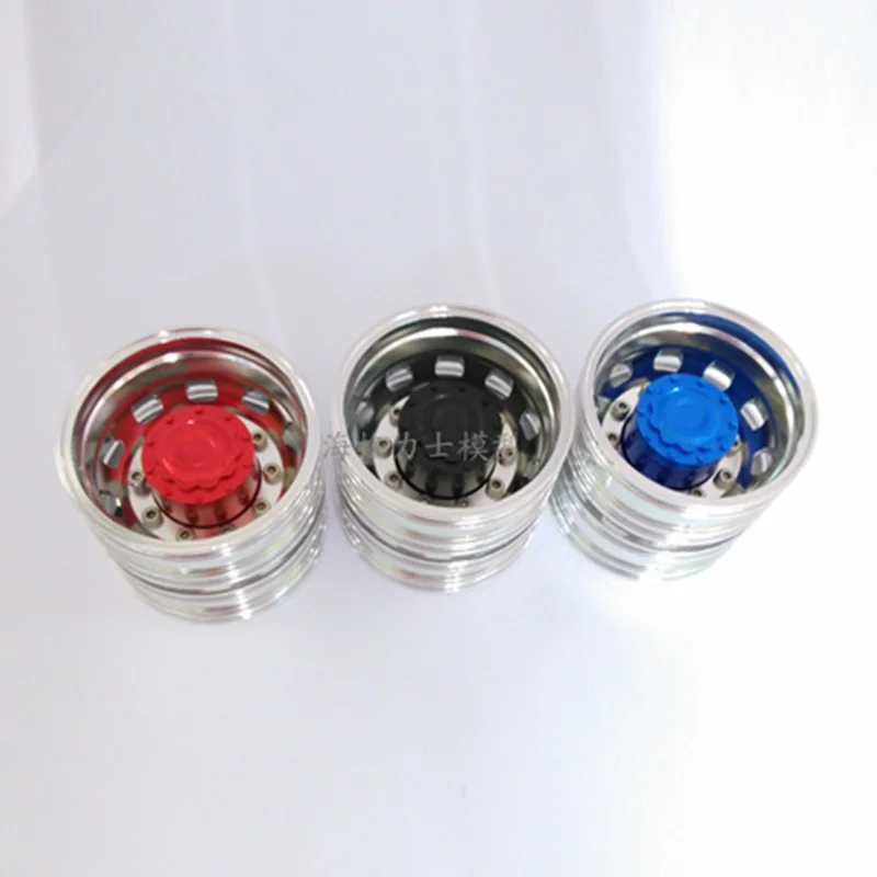 2 PCS Dual Tire Wheel Metal Rear Wheel Hub for 1/14 Tamiya RC Truck Trailer Tipper Scania 770s Benz Actros Volvo MAN LESU Iveco
