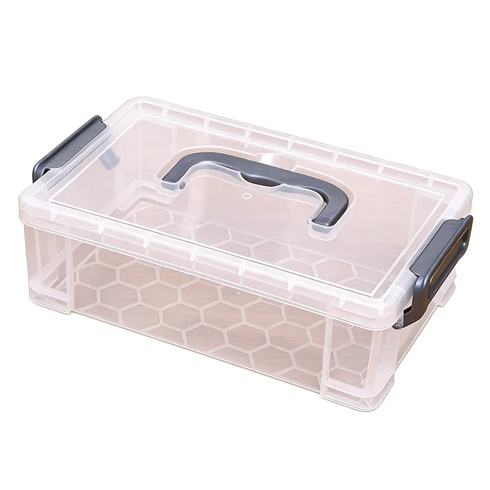 

Rectangular Shape Storage Box Square Design Locking Mechanism Transparent Storage Box Clear Material Plastic Construction
