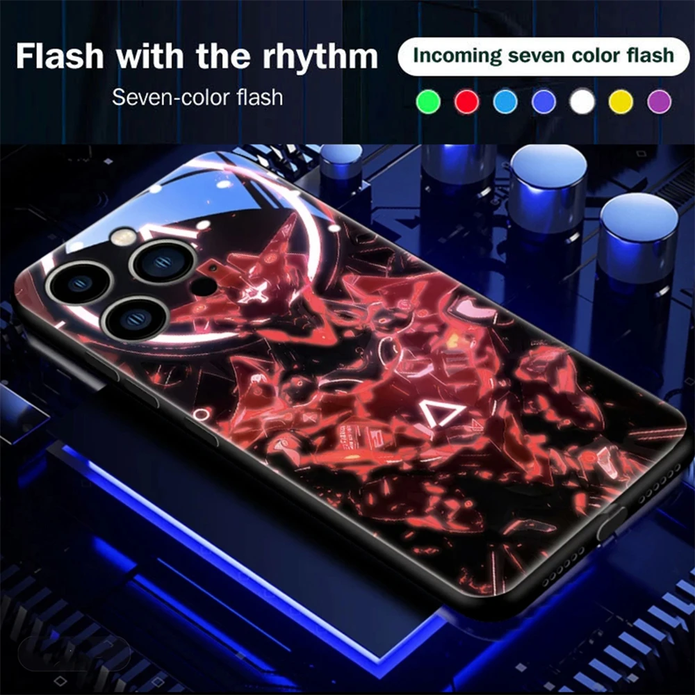 Cooles Sturm-Mech-Design Leuchtende Handyhülle LED-Licht Glasabdeckung für Samsung Galaxy S26 S25 S24 S23 S22 S21 S20 FE Plus Ultra – Detail 25