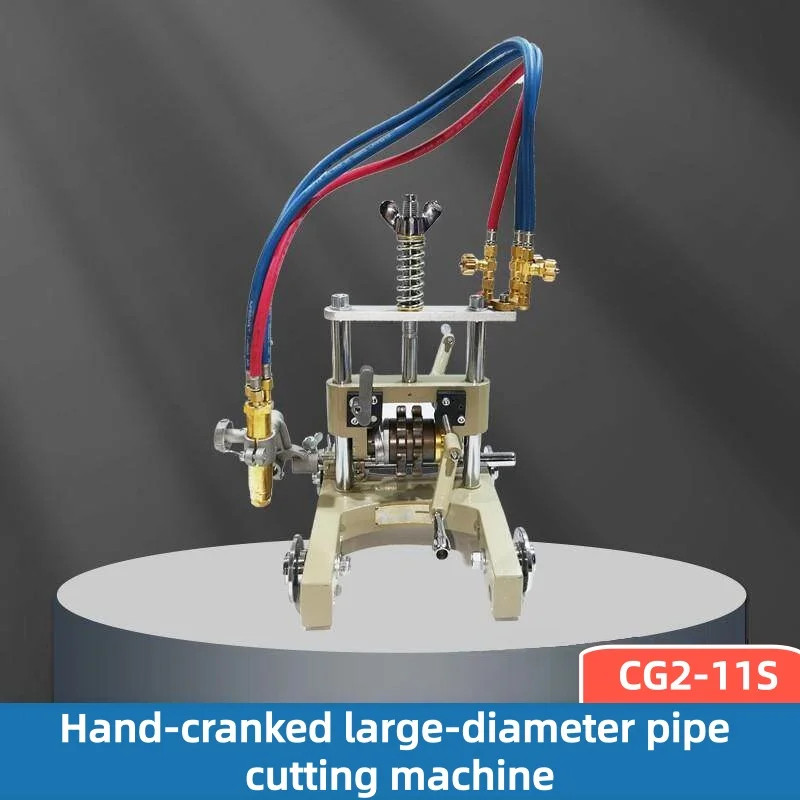 CG2-11S Hand Crank Chain Flame Pipe Cutting Machine Manual Steel Tube Bevel Cutter for Pipeline Construction