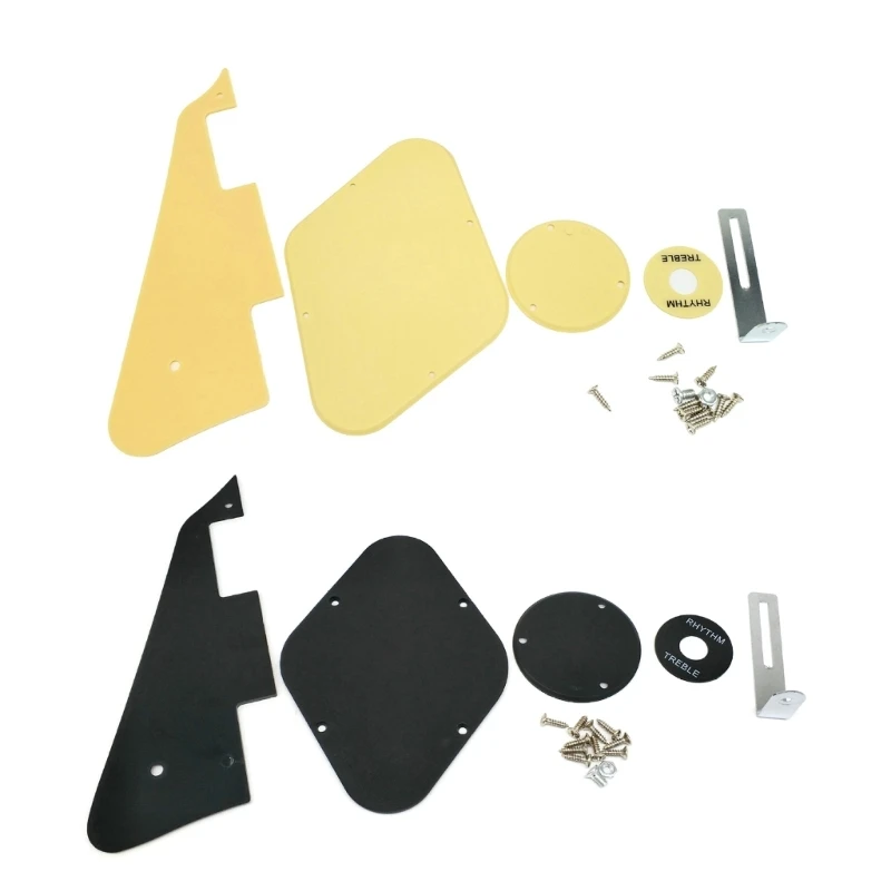 Set of Pickguard Control Backplate Selector Switch Cover Toggle Switch Rings Bracket Mounting Screws for Standard Guitar